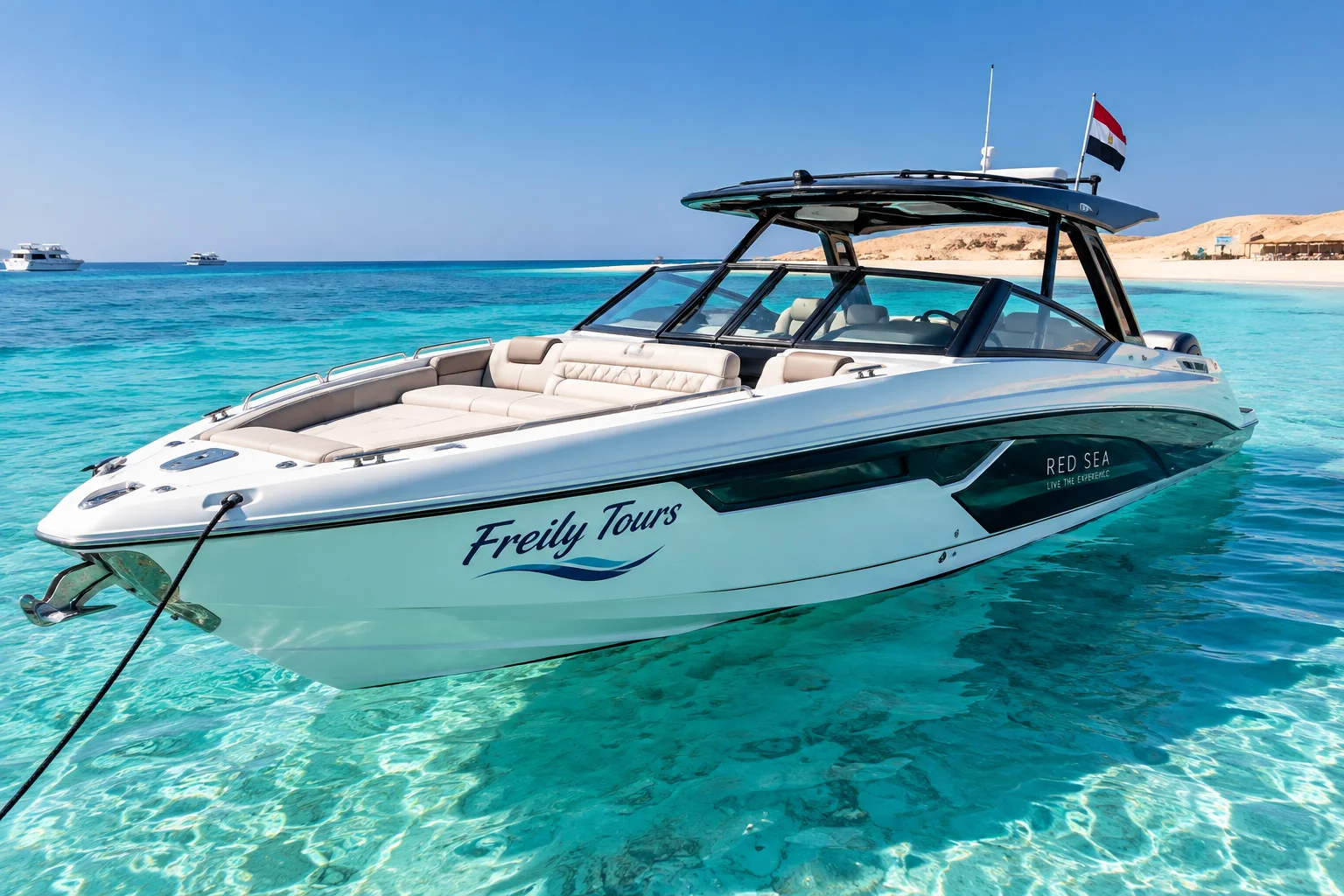 FREILY-TOURS-Speedboot auf dem Weg zur Hula-Hula-Insel